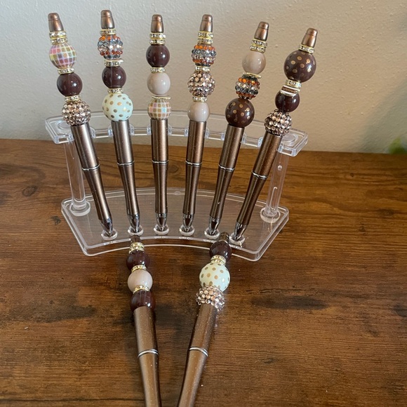 Hand beaded pens ‘coffee’ themed. - Picture 2 of 3